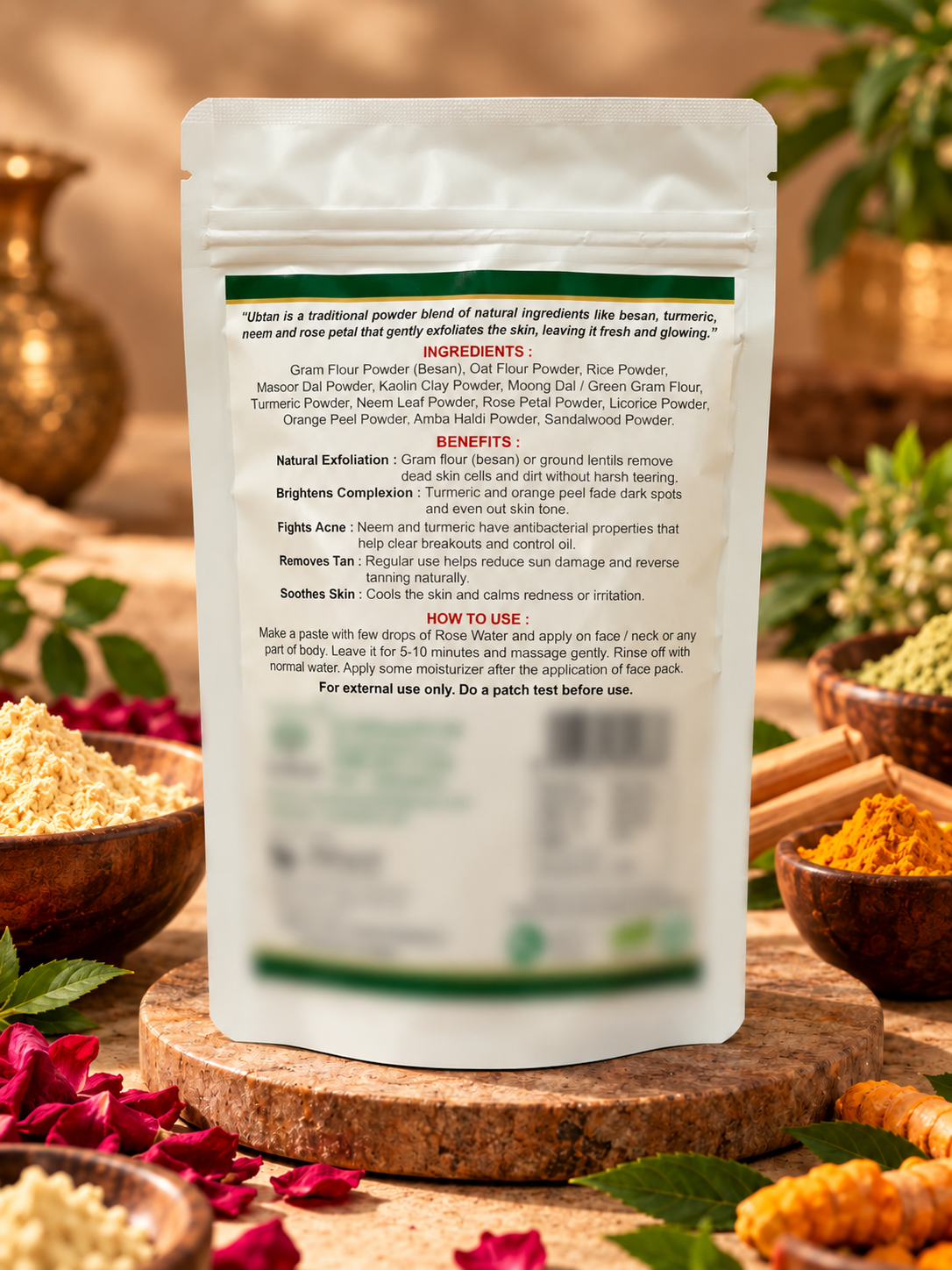 Ubtan Powder – 100% Natural Herbal Face & Body Care | For Glowing, Radiant & Smooth Skin | 100g