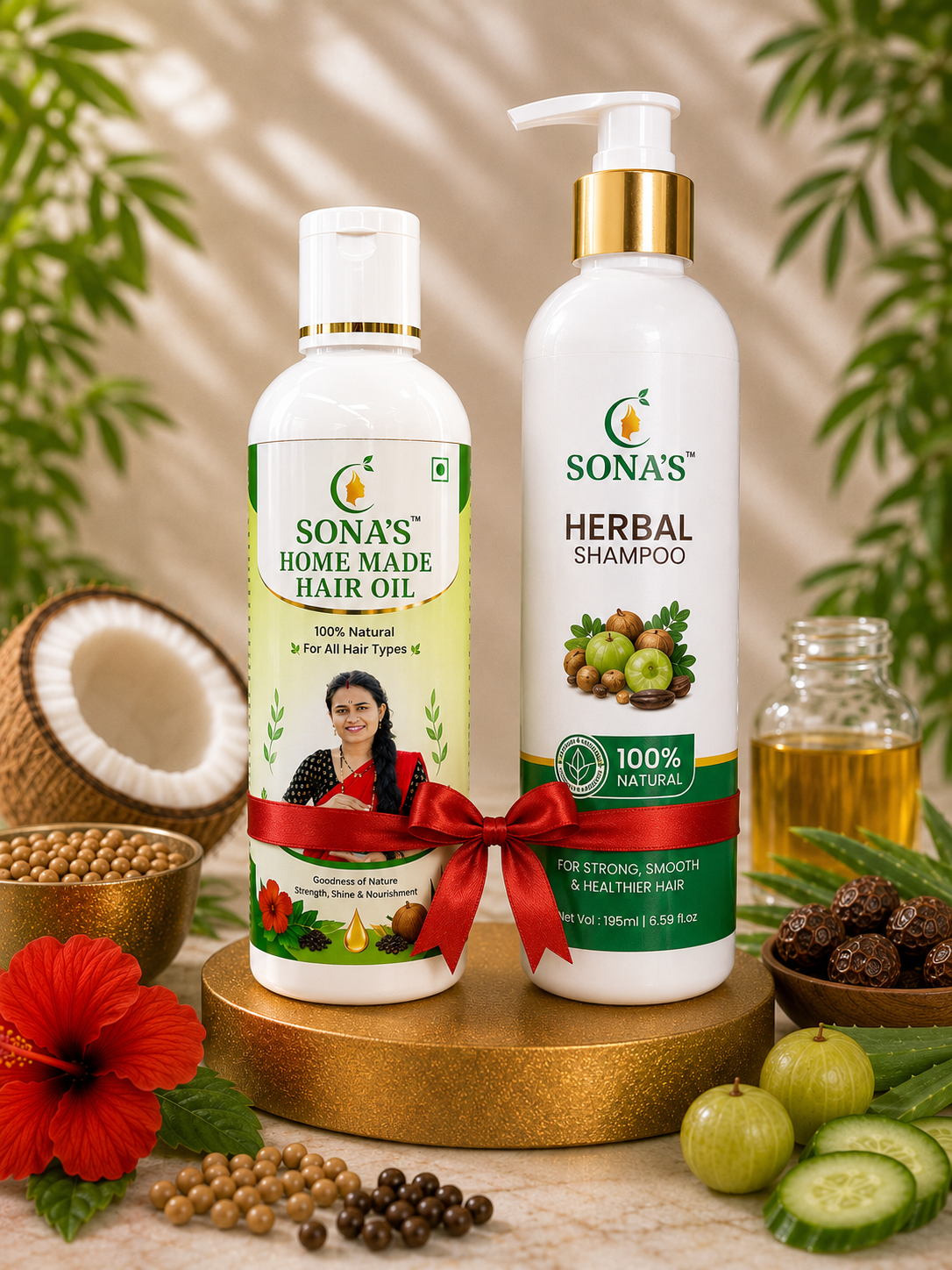 Best Herbal Hair Oil & Shampoo Combo for Hair Growth & Hair Fall Control – Sona’s Herbal Hair Oil