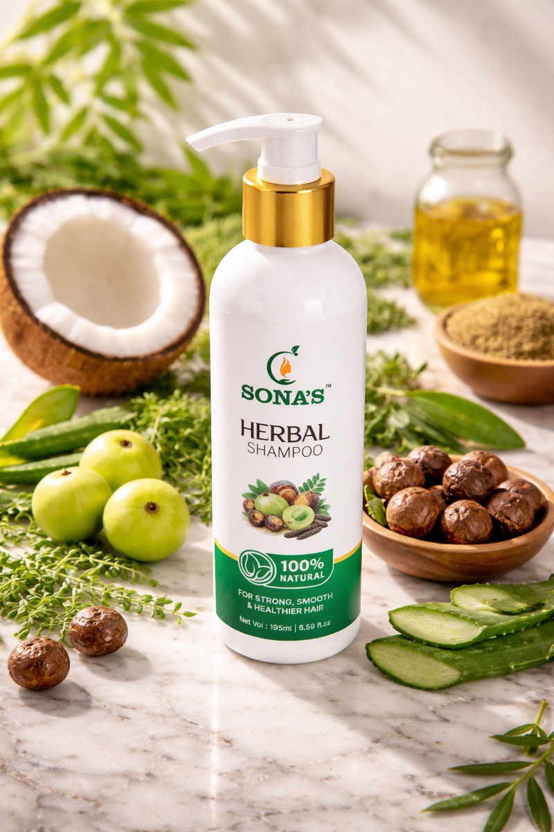 Best Herbal Shampoo for Hair Fall Control & Hair Growth – Sona’s Herbal Shampoo-zoom-