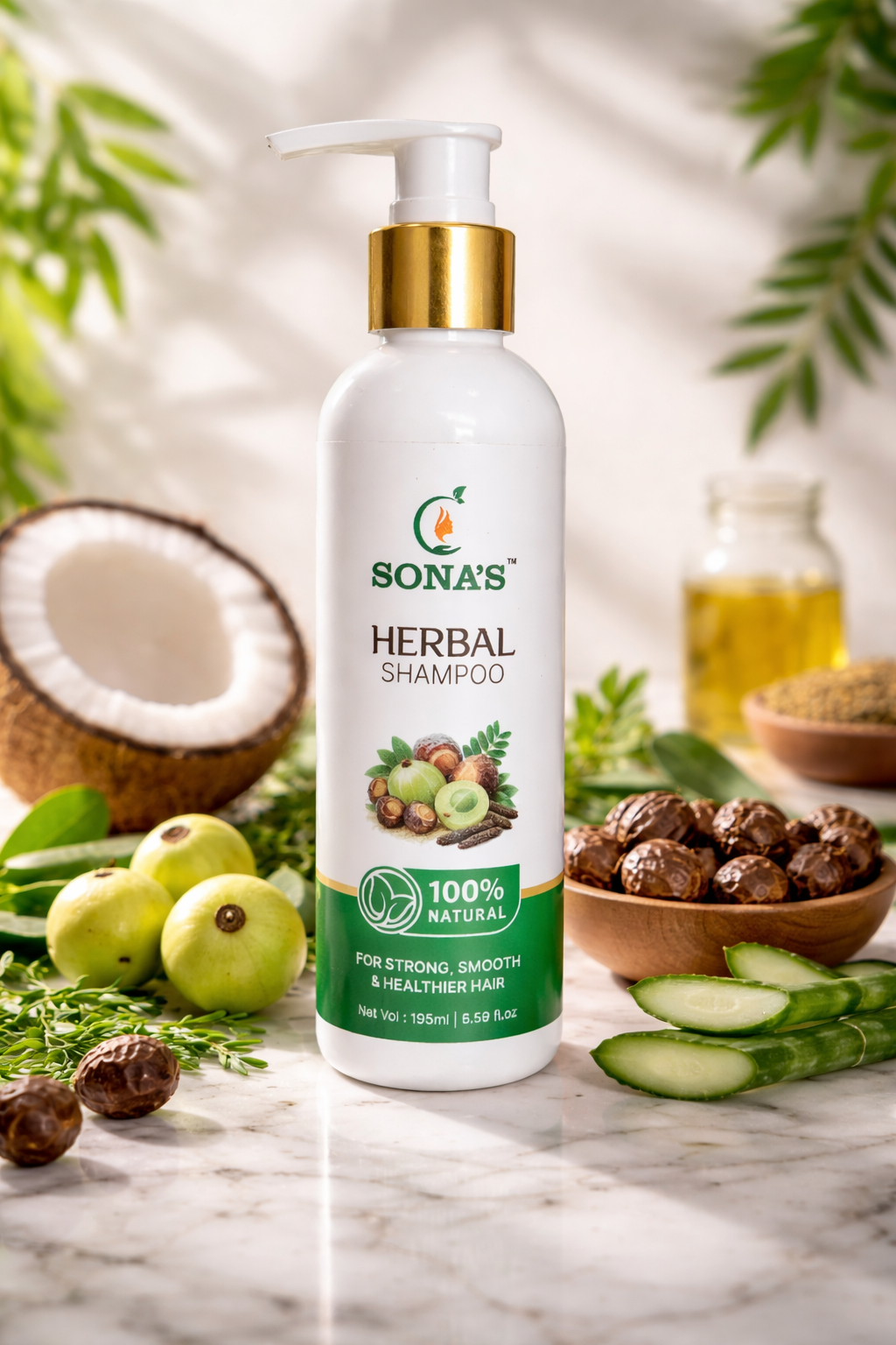 Best Herbal Hair Oil, Shampoo & Mehndi Combo for Hair Growth, Hair Fall Control & Grey Hair – Sona’s Herbal Big Combo