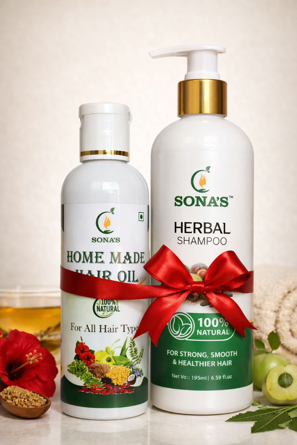 Best Herbal Hair Oil & Shampoo Combo for Hair Growth & Hair Fall Control – Sona’s Herbal Hair Oil-zoom-1