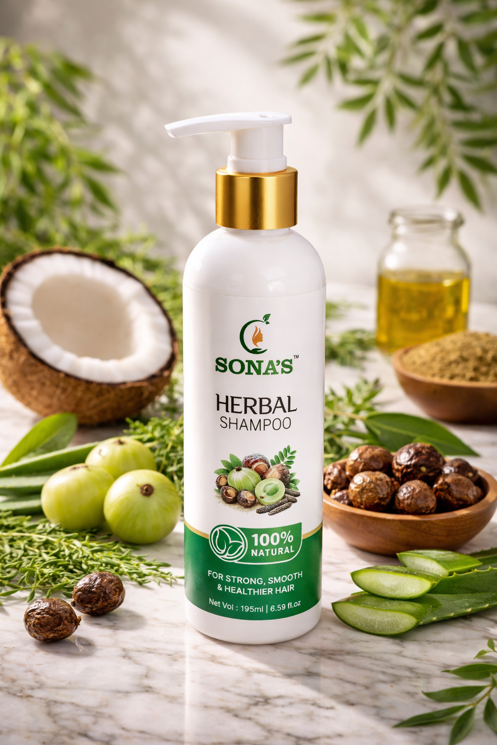Best Herbal Shampoo for Hair Fall Control & Hair Growth – Sona’s Herbal Shampoo-zoom-4