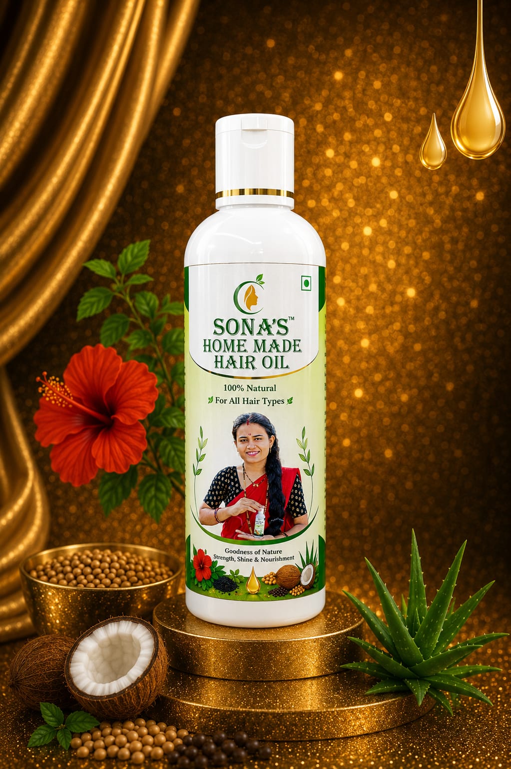 Sona Herbal Pro Max Combo | Hair Oil + Shampoo + Conditioner + Rosemary Spray-zoom-3